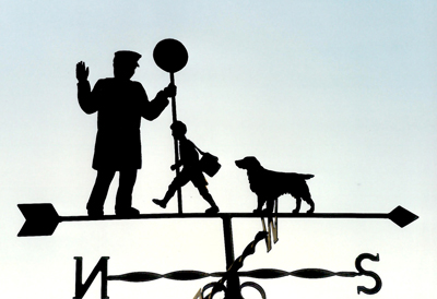 School Crossing weather vane